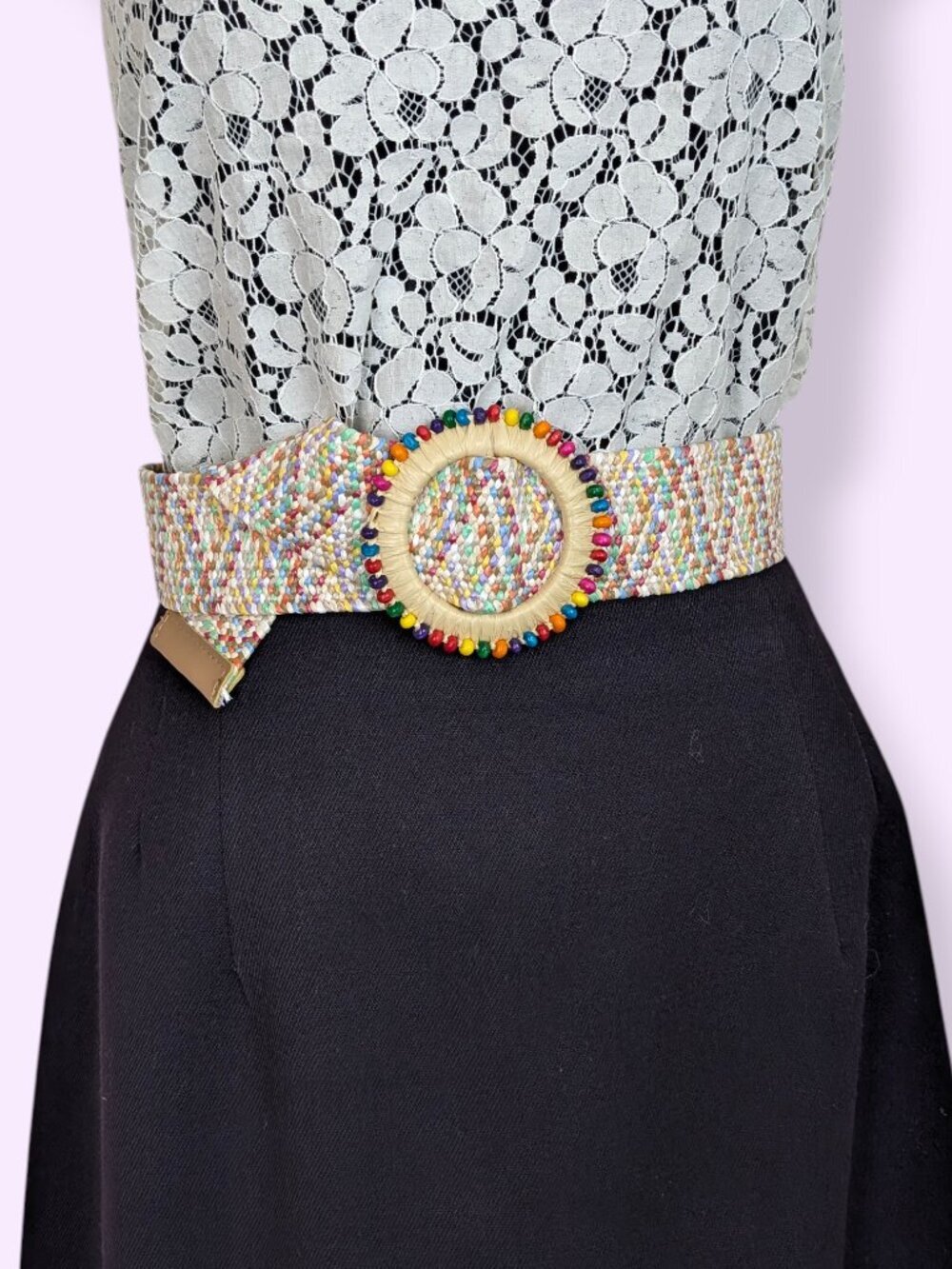 Whimsical Multicolour Woven Belt